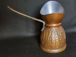 Artistic Turkish forged copper coffee maker, jazzed