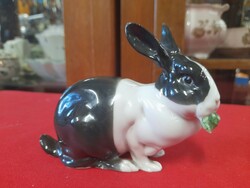Ritka Alt Német,Germany Conta & Boehme Poessneck /Pößneck/Káposztát Evő Nyúl Porcelán Figura.