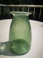 Green veil glass vase