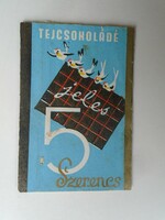 D195737 Régi csokipapír  5 jeles  Szerencs  - Szerencsi csokoládépapír 1950-es évek