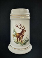 Holóháza vitrine large jug with a deer hunting scene