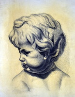Sándor Tirpák (1884-?) Art deco child portrait around 1930
