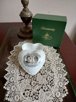 Szív alakú porcelán ékszertartó  ( Károly herceg és Diana hercegnő )