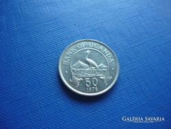Uganda 50 cents / fifty cents 1976 bird! Rare!