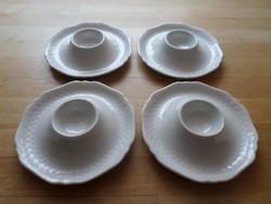 4 Eschenbach bavaria white porcelain egg coasters