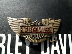 Old and rare motorcycle harley-davidson vintage original bronze belt buckle