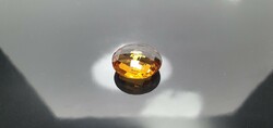 Madeira citrine 7.58 Carats. Round cut. With certification.