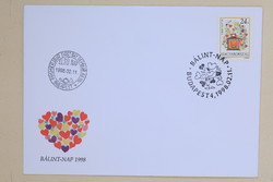 St. Valentine's Day '98- first day stamp - fdc