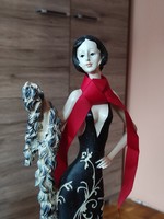 Art deco - elegáns hölgy szobor