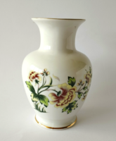 Discounted! Old beautiful marked Hölholáza porcelain vase with chrysanthemum pattern