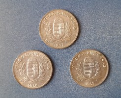Miklós Horthy silver 1 penny 1937-1938-1939