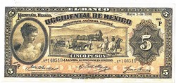 Mexikó 5 Mexikói peso 1906 REPLIKA