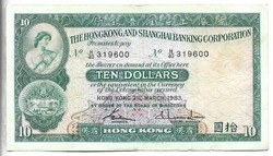 10 dollár 1983 Hong Kong
