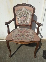 Neo-rococo small armchair / tapestry fabric.