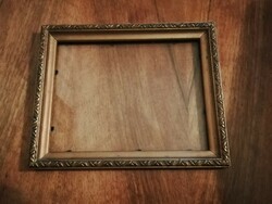 Old small-sized picture frame with glass plate