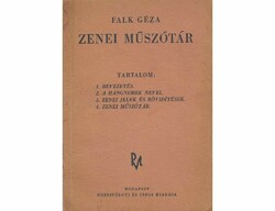 Falk Géza  Zenei  műszótár 1941 -ben jelent meg.