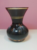 Retro kis méretű festett üveg váza