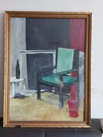 Still life with a chair - pastel - 517