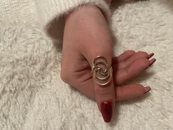 Custom-made women's silver ring, size 54