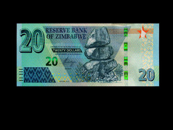 UNC - 20 DOLLÁR - ZIMBABWE - 2020 (Az új pénz!)
