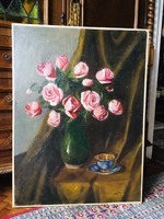 Murin vilmos oil canvas 60x80cm restored