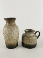 Mid century Scheurich és Strehla Váza / Régi Nyugat Német Kerámia Váza / Retró váza