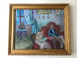 Gráber Margit ( 1895 - 1993 ) . Enteriőr 1977 .
