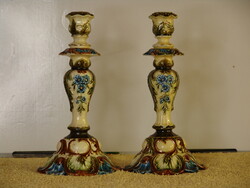 The first is the pair of majolica candle holders shown in the picture