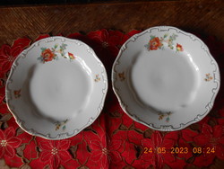 Zsolnay flat plate with wild rose pattern