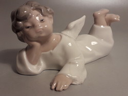 Lladro porcelán fekvő angyal angyalka SÉRÜLT