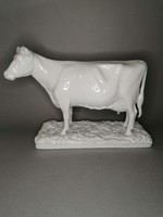 An extremely rare Herend cow. Big size, white, perfect!
