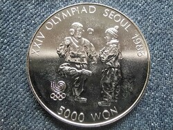 Dél-Korea Olimpiai Játékok Szöulban 1988 Jegi Chagi .925 ezüst 5000 won 1987 (id62340)
