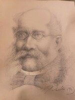 Barabás Miklós (1810-1898) Portré 1874