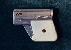 Lighter, works, imco 6900 pistol shape petrol, flint retro 70s, 80s Austria