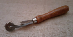 Nice condition leather rádli with wooden handle