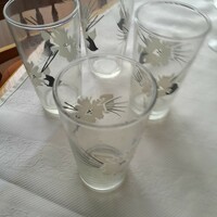 Kézi festésű  pohár 4 darab