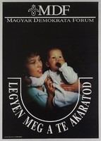 1M175 Hungarian democratic forum - your will be done retro poster 1990