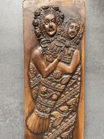 KIÁRUSÍTÁS! -50%—  Felakasztható mézeskalács pólyás baba, cserép figura dísz