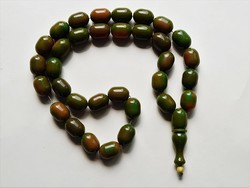 Old green plastic Muslim / Islamic prayer beads