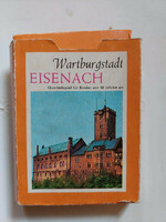 Régi Wartburgstadt Eisenach játékkártya, kvartett kártya, kártyajáték