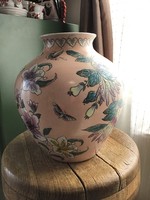 Régi kelet kézzel festett porcelán váza