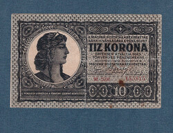 10 Korona 1919 Augusztus 9.  " M " sorozat Tanácsköztársaság Ritka VG