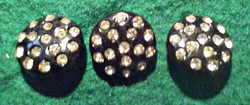 Buttons (3 pcs, rhinestones, diameter: 2 cm)