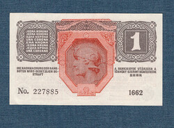 1 Korona 1916 Deutschösterreich bélyegzés EF+