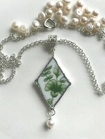 Necklace made of Ravenclaw porcelain - handmade