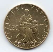 Vatikán 20 Lira, 1965