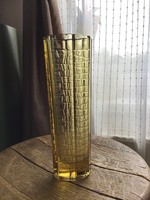 Old retro Czech glass vase