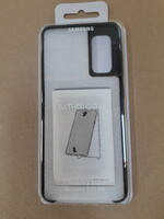 Világosszürke, bőrrel bevont mobil telefon tok Samsung Galaxy S20, S20 5 G telefonhoz
