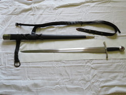 Hanwei tinker one-handed sword, grip plate button modified, with sword belt