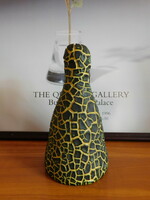 Retro ceramic craftsman lamp with cracked glaze